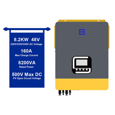 Хорошая цена. 8.2KW 48V Синусовая волна отключенная от сети Солнечный инвертор Все в одном Солнечный зарядчик Инвертор онлайн