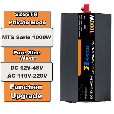 1000w 1kw Чистый синусовой волновой инвертор DC 12V 24V AC 110V 220V 230V с USB2.4A типа C