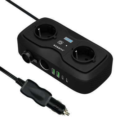 Инвертор питания автомобиля DC 12v до 110v Ac Dual Usb 3.1A GaN PD быстрая зарядка
