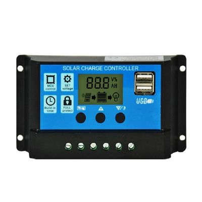 Автоматический контроллер солнечной панели PWM 12v 24v 10a 20a 30Amp с ЖК-дисплеем