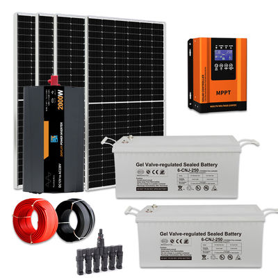 Домой Система солнечной энергии 2KW солнечная панель комплект отключен от сети с системой установки