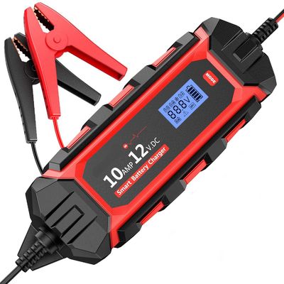IP65 12V 10A портативное зарядное устройство для автомобильных батарей с длиной кабеля 1M и стартом