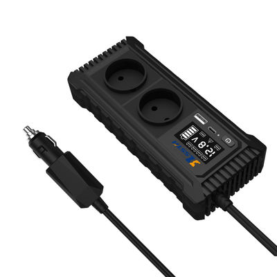 Портативный 200 Вт чистый синус волновой автомобильный силовой инвертор с USB типа C