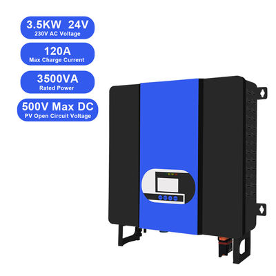 3.5KW 24V до 110V 220V 230V Гибридный инвертор все в одном с солнечным контроллером MPPT и связью WiFi / GPRS