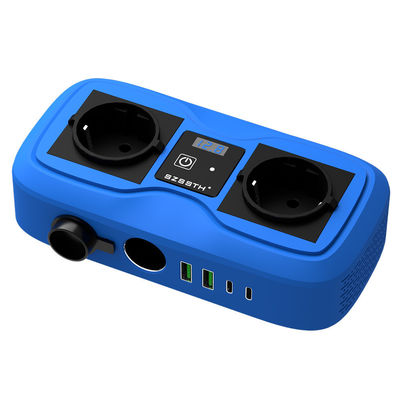 Хорошая цена. Автомобильный инвертор питания 200 Вт с ЖК-дисплеем и двумя разъемами для прикуривателя, 2 портами USB и розеткой переменного тока, преобразование 12 В в 220 В, модифицированная синусоида онлайн