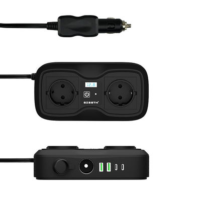 Хорошая цена. Инвертор мощности 200 Вт для автомобилей (167x87x44 мм) 12 В постоянного тока на 220 В переменного тока с двойными портами USB онлайн