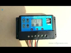 12V 24V 30A 20A 10 Amp PWM Контроллер солнечной зарядки 2 USB 5V 2A Контроль MCU